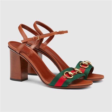 gucci buckle strap shoes|Gucci leather mid heel sandal.